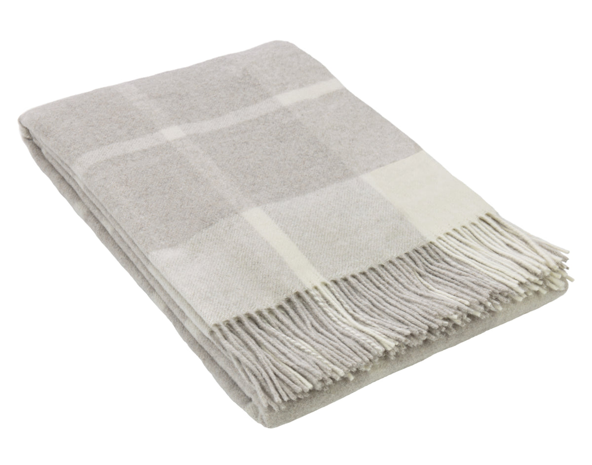 Georgio Stefani - pledd - cashmere - merino - bianca - beige