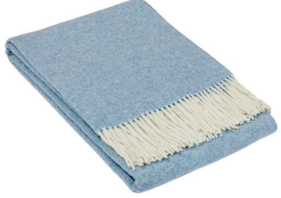 Georgio Stefani - Vittoria - cashmere - merino - pledd - light blue