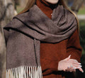 Georgio Stefani - skjerf - cashmere - merino - valentina - brown